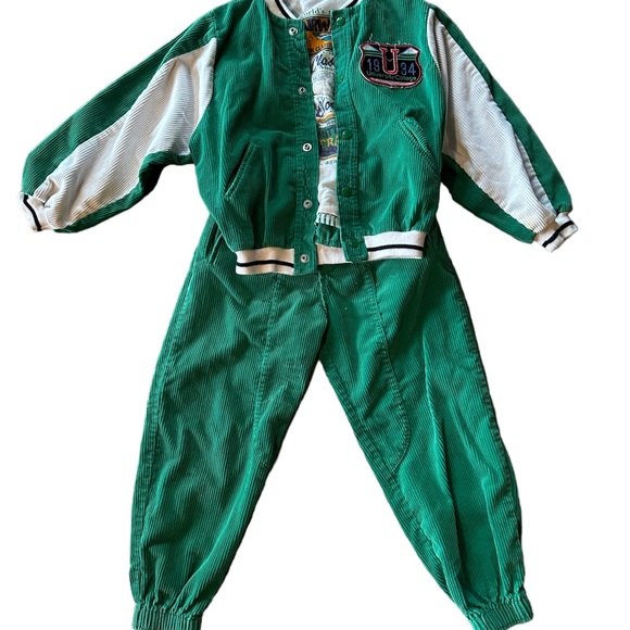 Buster Brown Other - Vintage 80’s 3 piece Buster Brown green corduroy Boys size 6 Jacket pants shirt